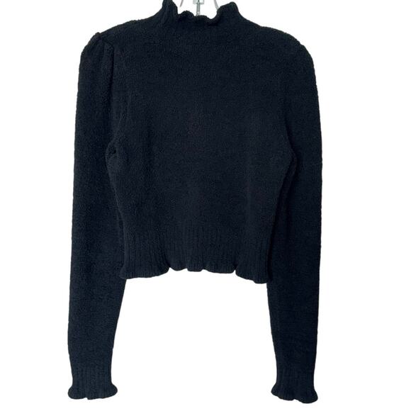 525 Revolve Mock Neck Long Sleeve Black Sweater Womens Size Small - Picture 2 of 10